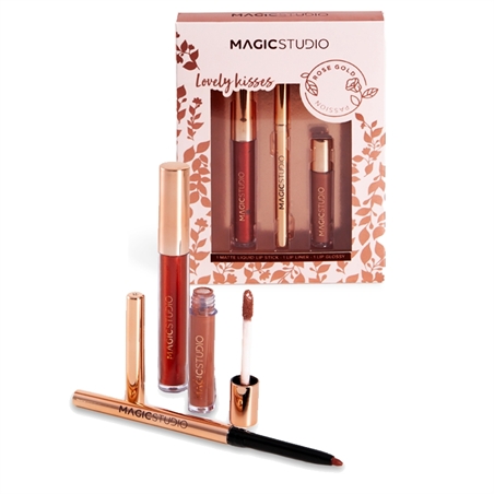 MAGIC STUDIO ROSE GOLD LIPS SET CON TINTA LABBRA E MATITA - 11975-1 - 8436591928591-1