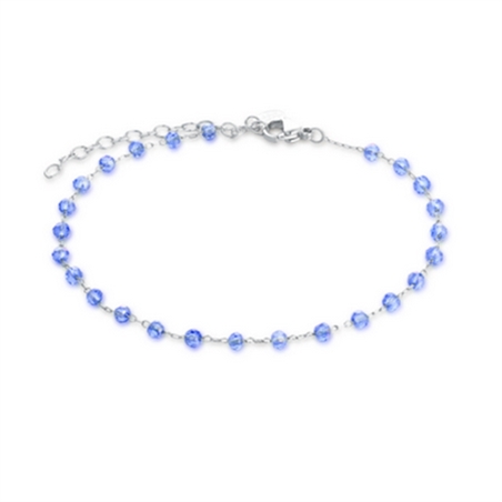 BRAND GIOIELLI MARGARITA CAVIGLIERA CON CRITALLI BLU - 14AL033-B-1 - 14AL033-B-1