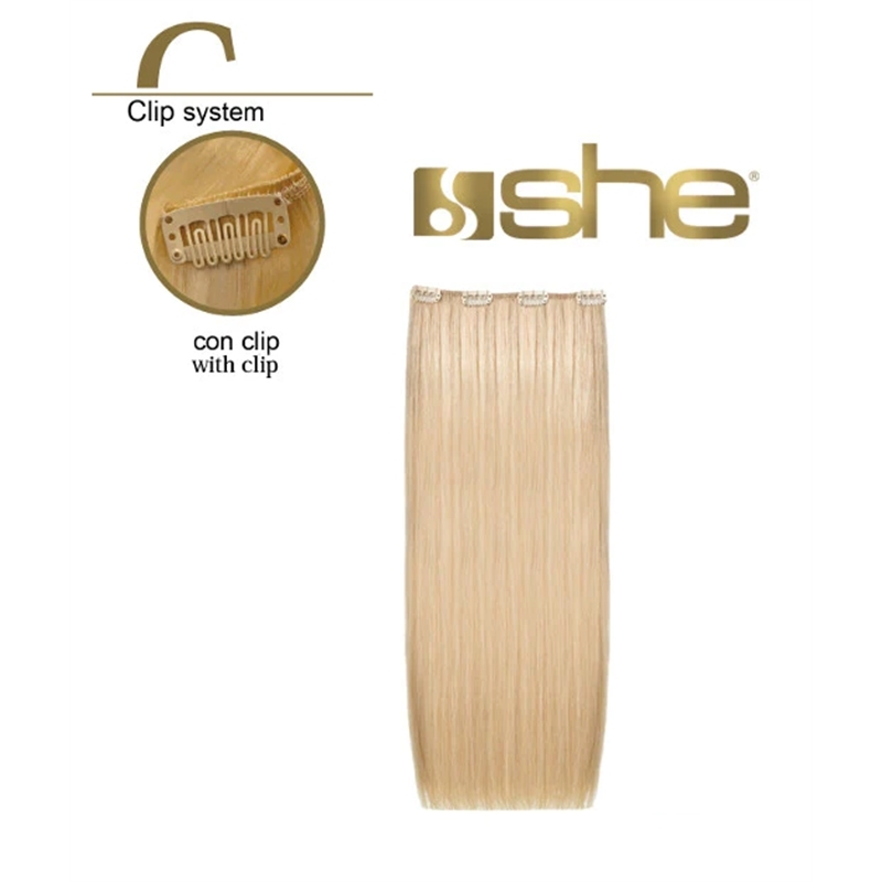 SHE PROFESSIONAL EXTENSION CAPELLI NATURALI CON CLIP 50-55CM - SHE23-1 - SHE23-1