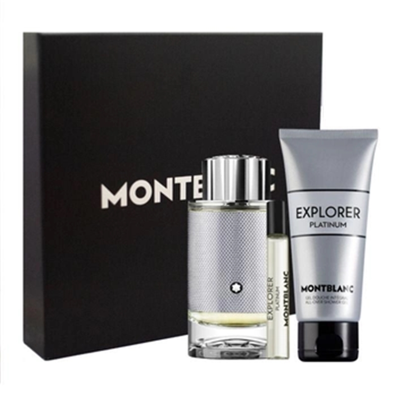 MONTBLANC EXPLORER PLATINUM COFFRET CON EDP 100ML + SG 150ML + 7,5ML