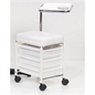 CARRELLO MANICURE CON PIANO APPOGGIO 3 CASSETTI CON SEDUTA