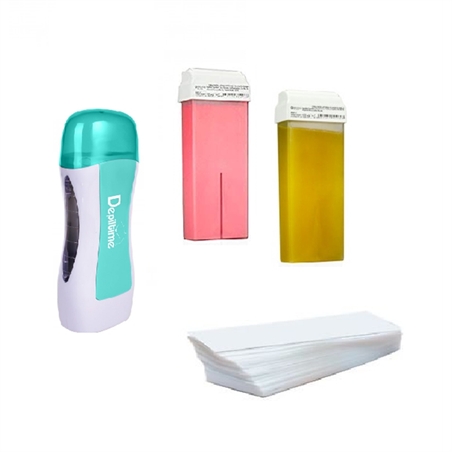 KIT DEPILAZIONE: SCALDARULLO 40W + 2 CERE + STRISCE 100PZ - kitdep-1 - KITDEPRUL40W-1