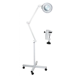 LAMPADA CON LENTE 5 DIOTTRIE A LUCE FREDDA 22W CON STATIVO E MORSETTO DA TAVOLO - LENTE5DIOTT22WST-1 - LENTE5DIOTT22WST-1