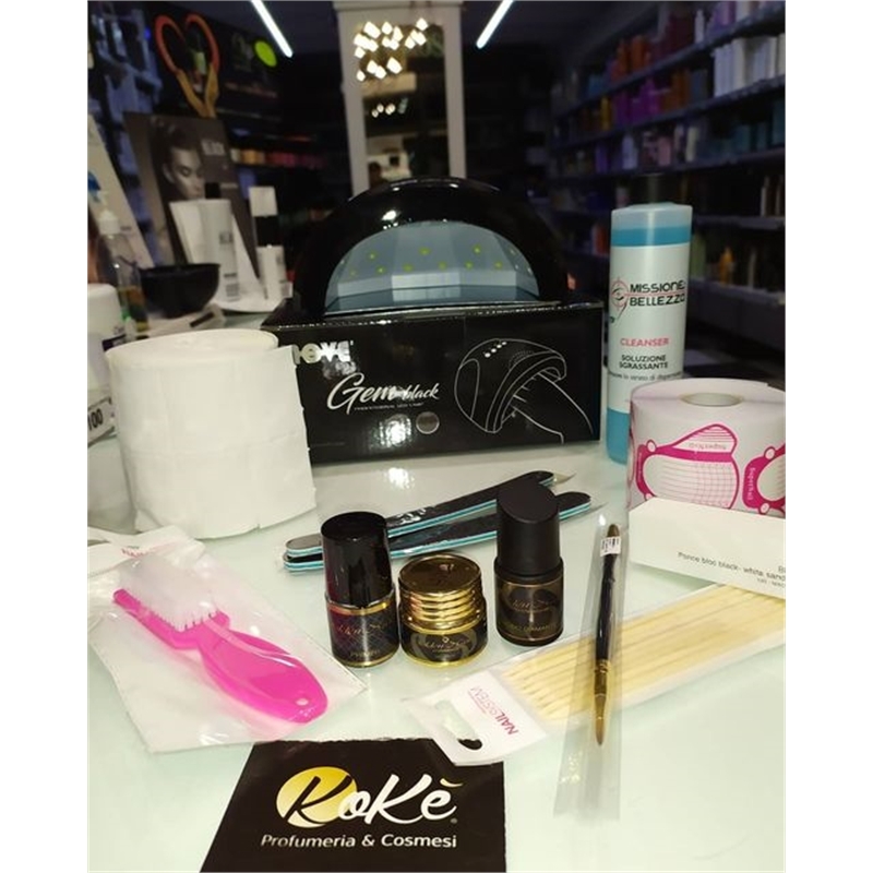 KIT RICOSTRUZIONE UNGHIE IN GEL MONOFASICO COMPLETA CON LAMPADA UV PROFESSIONALE 36 W GOLDEN NAILS