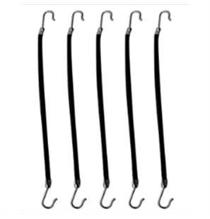 ELASTICI CON GANCETTI PER ACCONCIATURE 6 PZ - ELASGANC-1 - ELASGANC-1