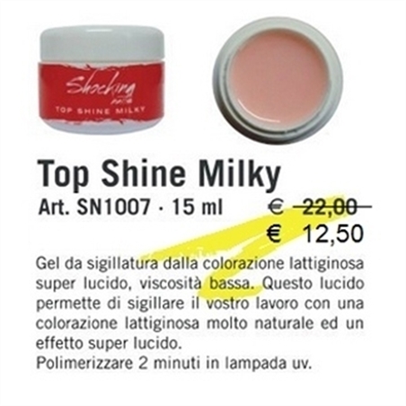 GEL UV TOP SHINE MILKY SHOCKING 15 ML