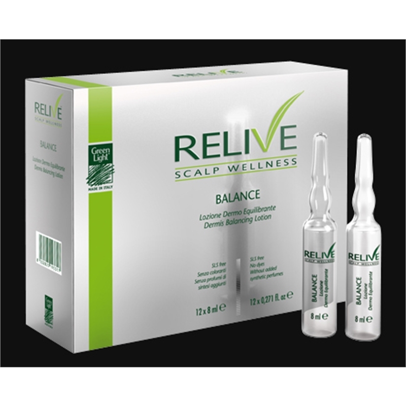 RELIVE BALANCE LOZIONE DERMO EQUILIBRANTE 12 FIALE 8 ML GREEN LIGHT