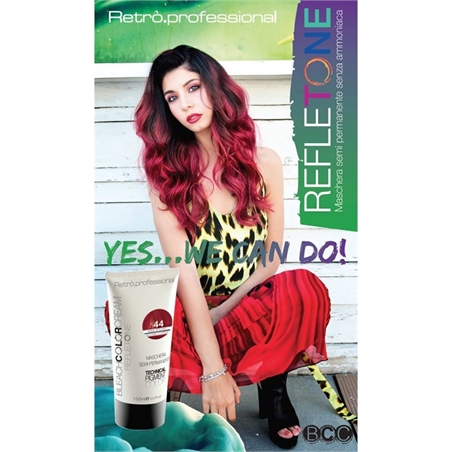 RETRO' KIT BLEACHCOLORCREAM REFLETONE MASCHERA SEMI PERMANTE 18 COLORI - RTKITREF18-1 - RTKITREF18-1