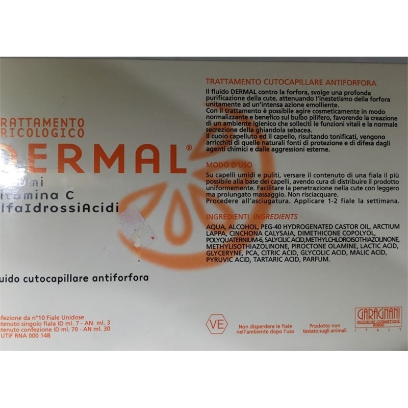 GARAGNANI FIALE PER IL TRATTAMENTO CUTOCAPILLARE ANTIFORFORA DERMAL