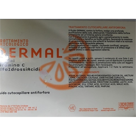 GARAGNANI FIALE PER IL TRATTAMENTO CUTOCAPILLARE ANTIFORFORA DERMAL - DERMALFIAL-1 - DERMALFIAL-1