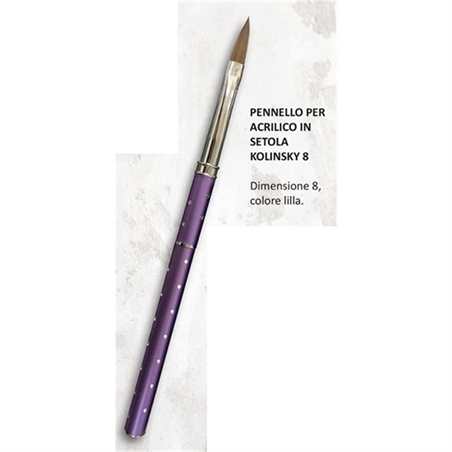 SHOCKING NAILS PENNELLO PER ACRILICO IN SETOLE DI KOLINSKY N.8 - SN4018-1 - SN4018-1