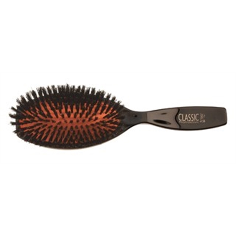 SPAZZOLA OVALE CLASSIC 74 CON SETOLE 100% CINGHIALE