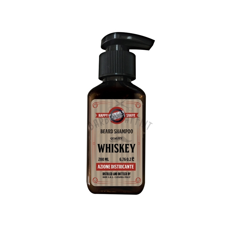 HAPPY HOUR BEARD SHAMPOO BARBA WHISKEY AZIONE DISTRICANTE 200ML