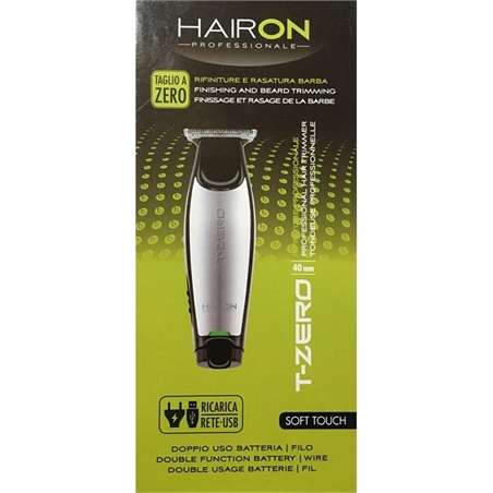 HAIRON T-ZERO TOSATRICE TAGLIO A ZERO PER RIFINITURE E RASATURA BARBA - 081167-1 - 8033315379143-1