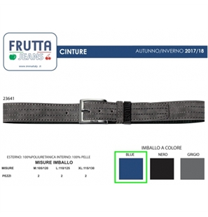 CINTA UOMO FRUTTA PELLE COL.BLU TG.CM DA 105 A 130 - 8033098170593-1 - FRUT23641BLUE-1