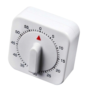 MP HAIR TIMER QUADRATO BIANCO - 2553-1 - 2553-1
