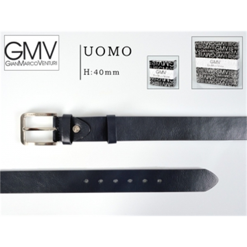 GMV CINTURA UOMO IN PELLE NERA XL