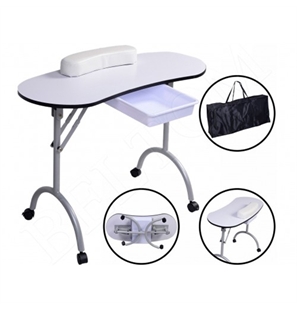 TAVOLO MANICURE PIEGHEVOLE E PORTATILE CON CASSETTO - MT-BASE-1 - MT-BASE-1