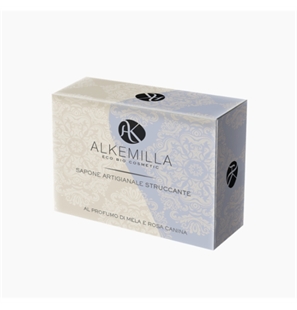ALKEMILLA SAPONE ARTIGIANALE STRUCCANTE AL PROFUMO DI MELA E ROSA CANINA - 0103-1 - 8051414383618-1