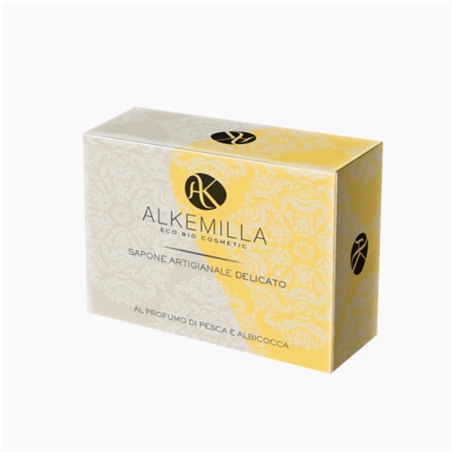 ALKEMILLA SAPONE ARTIGIANALE DELICATO AL PROFUMO DI PESCA E ALBICOCCA - 0106-1 - 8051414383649-1