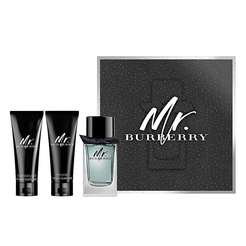 MR BURBERRY COFFRET EDT 100ML, AFTERSHAVE BALM 75ML E SHOWER GEL 75ML