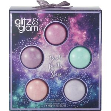 STYLE & GRACE GLITZ E GLAM GIFT BATH FRIZZER BOMBE DI SAPONE 5 X 100GR - 5055193539283-1 - 5055193539283-1