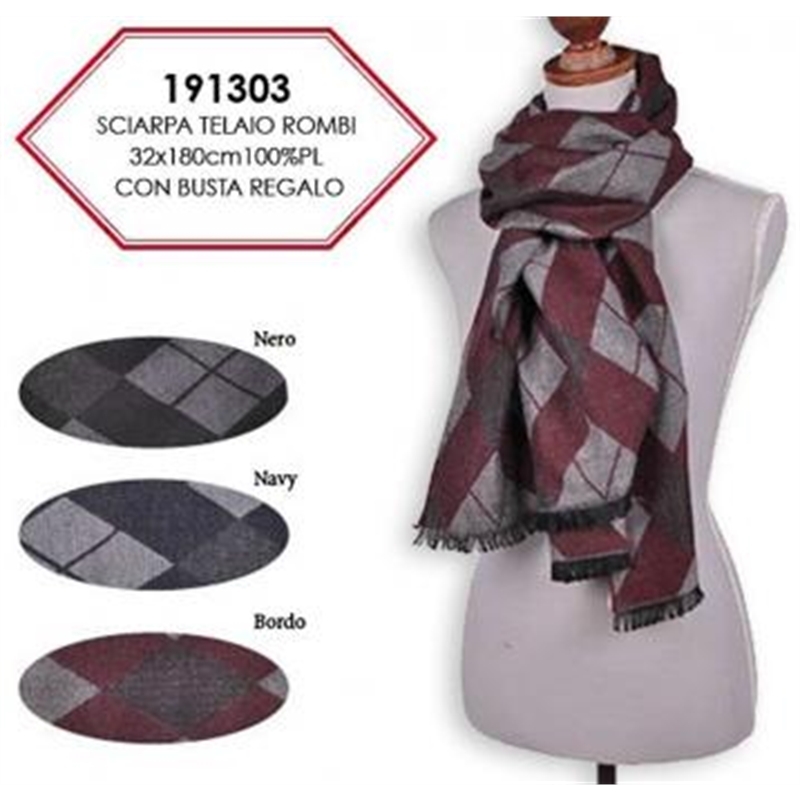 ROMEO GIGLI SCIARPA INVERNALE A QUADRI COLORI ASSORTITI