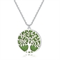 BRAND GIOIELLI COLLANA ALBERO DELLA VITA GRANDE CON GLITTER VERDE SMERALDO BRAND GIOIELLI COLLANA ALBERO DELLA VITA GRANDE CON GLITTER VERDE SMERALDO