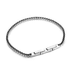BRAND GIOIELLI BRACCIALE TENNIS CRISTALLI NERI MIS. 20 - 2000000014234-1 - 14BR001N-L-1