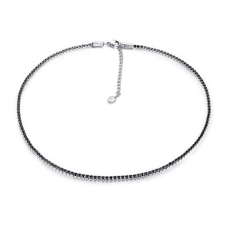BRAND GIOIELLI COLLANA TENNIS CRISTALLI NERI 2MM - 2000000014203-1 - 14NK001N-1