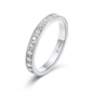 BRAND GIOIELLI ANELLO TENNIS CON CRISTALLI BIANCHI MIS. 14