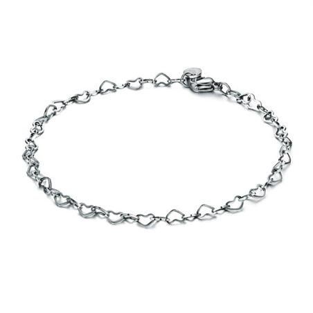BRAND GIOIELLI OMG BRACCIALE CATENINA CON CUORI 4MM - 04BR008-1 - 04BR008-1