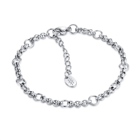 BRAND GIOIELLI OMG BRACCIALE CON ROLO' E ANELLINI - 04BR028-1 - 04BR028-1