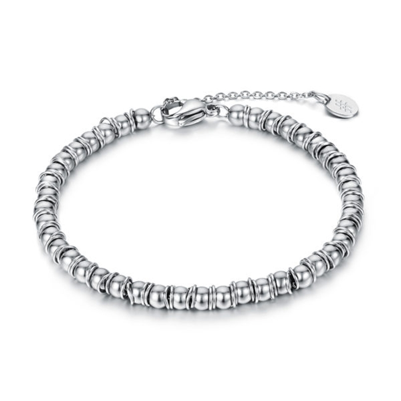 BRAND GIOIELLI OMG BRACCIALE CON SFERE E ANELLINI 4MM