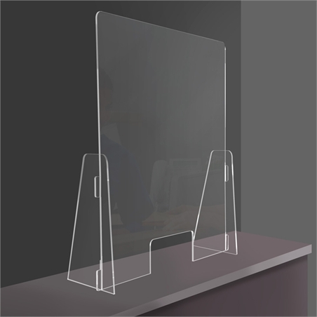 DIVISORE IN PLEXIGLASS 80X60CM PER BANCO VENDITA E TAVOLI ESTETISTA - DIVPLEX-1 - DIVPLEX-1