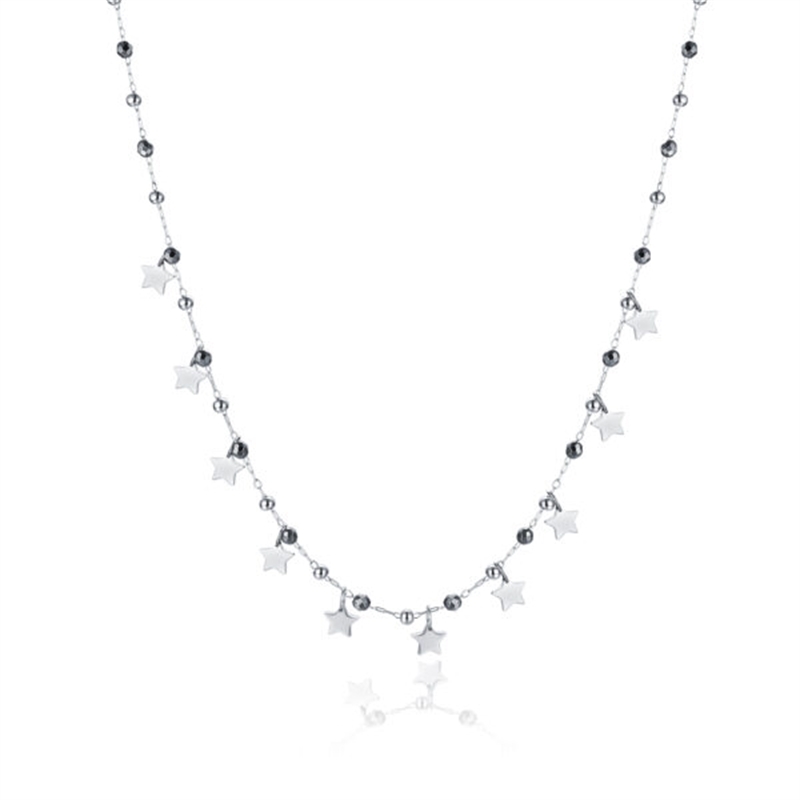 BRAND GIOIELLI COLLANA CON SFERE STELLE ED EMATITE 42+5
