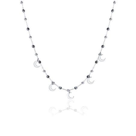 BRAND GIOIELLI COLLANA CON SFERE LUNE ED EMATITE 42+5 - 06NK013-1 - 06NK013-1