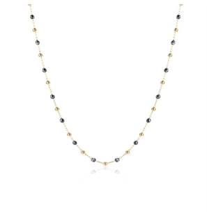 BRAND GIOIELLI COLLANA CON SFERE E EMATITE COLOR ORO 42+5 - 06NK011G-1 - 06NK011G-1