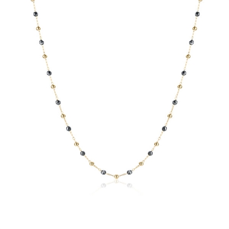 BRAND GIOIELLI COLLANA CON SFERE E EMATITE COLOR ORO 42+5 - 06NK011G-1 - 06NK011G-1