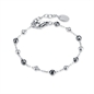 BRAND GIOIELLI BRACCIALE CON SFERE ED EMATITE MISURA FIGLIA IN ACCIAIO
