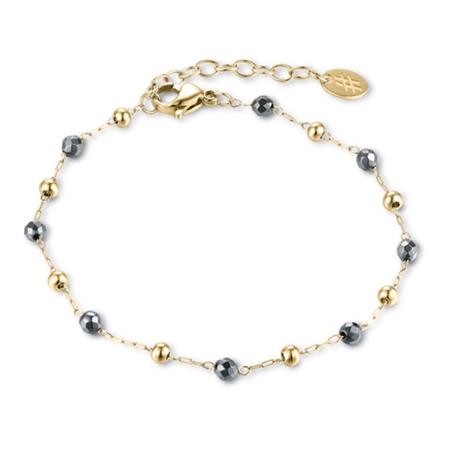BRAND GIOIELLI BRACCIALE CON SFERE ED EMATITE MISURA MAMMA COLOR ORO - 06BR009G-M-1 - 06BR009G-M-1