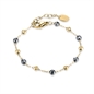 BRAND GIOIELLI BRACCIALE CON SFERE ED EMATITE MISURA FIGLIA COLOR ORO