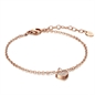 BRAND GIOIELLI LA JOLIE BRACCIALE IN ACCIAIO CON CUORE PENDENTE PVD ROSE' BRAND GIOIELLI LA JOLIE BRACCIALE IN ACCIAIO CON CUORE PENDENTE PVD ROSE'