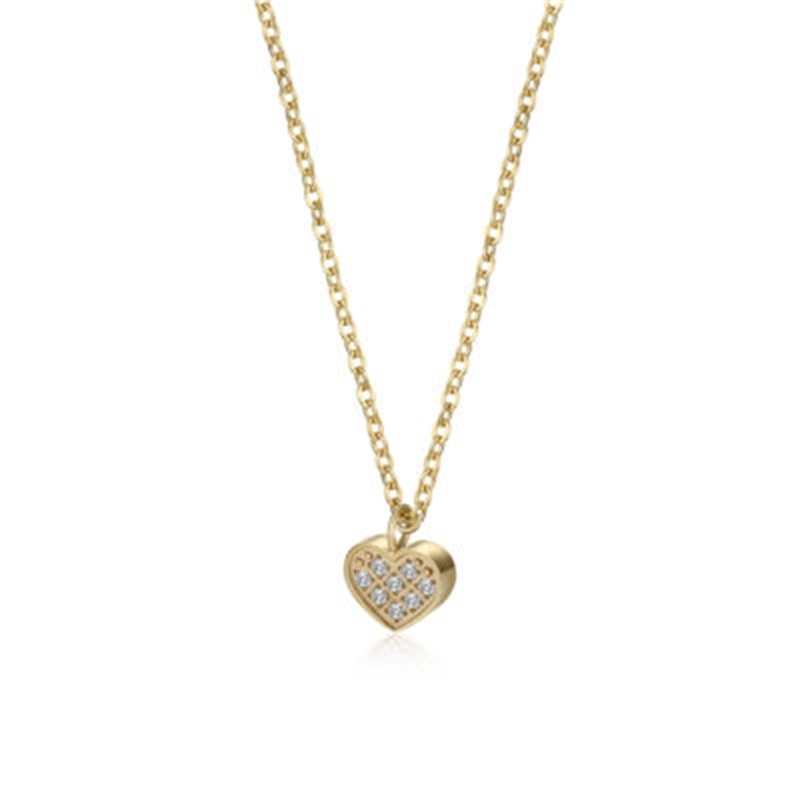 BRAND GIOIELLI LA JOLIE COLLANA CON CUORE PENDENTE IN ACCIAIO PVD ORO BRAND GIOIELLI LA JOLIE COLLANA CON CUORE PENDENTE IN ACCIAIO PVD ORO