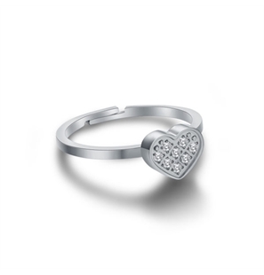 BRAND GIOIELLI LA JOLIE ANELLO CUORE IN ACCIAIO REGOLABILE MIS. 15 - 03RG010-15-1 - 03RG010-15-1
