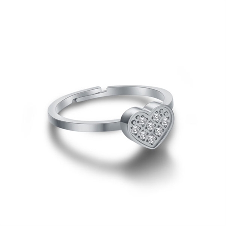 BRAND GIOIELLI LA JOLIE ANELLO CUORE IN ACCIAIO REGOLABILE MIS. 15 - 03RG010-15-1 - 03RG010-15-1