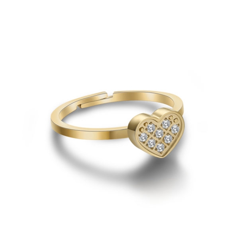 BRAND GIOIELLI LA JOLIE ANELLO CUORE IN ACCIAIO PVD ORO REGOLABILE MIS. 12 BRAND GIOIELLI LA JOLIE ANELLO CUORE IN ACCIAIO PVD ORO REGOLABILE MIS. 12