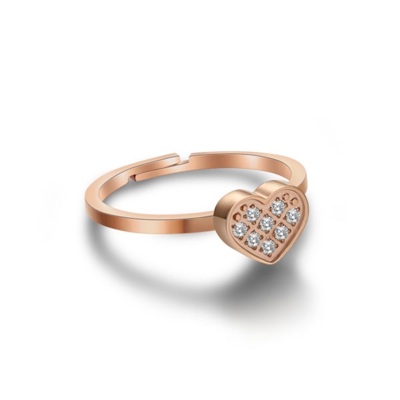 BRAND GIOIELLI LA JOLIE ANELLO CUORE IN ACCIAIO PVD ROSE' REGOLABILE MIS. 12
