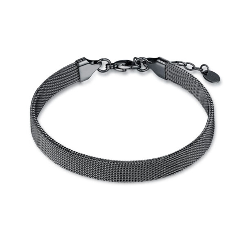 BRAND GIOIELLI POISON BRACCIALE CATENA MILANO PVD NERO