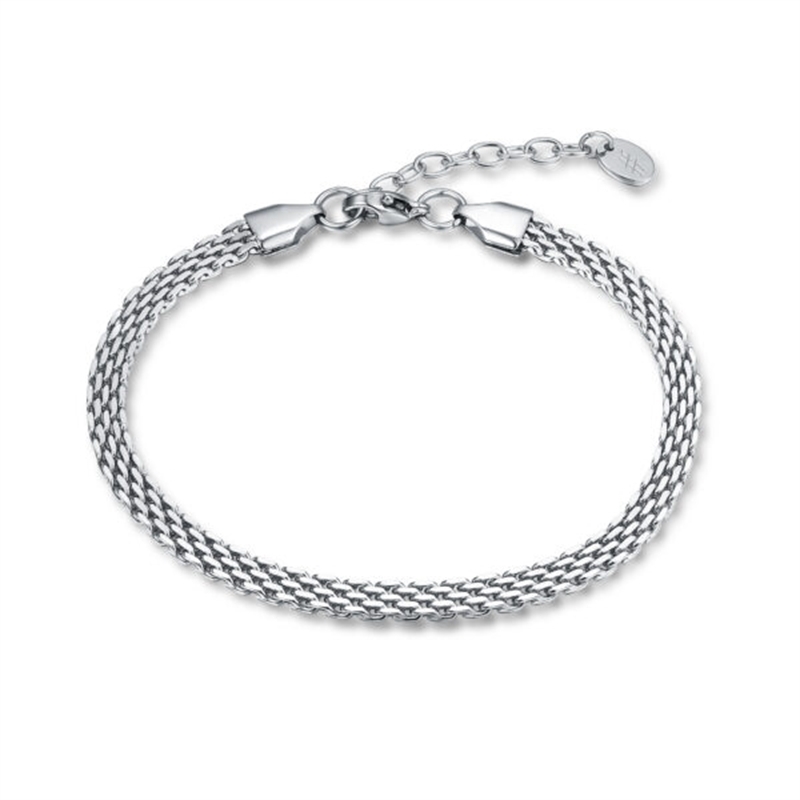BRAND GIOIELLI POISON BRACCIALE CATENA MESH IN ACCIAIO